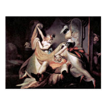 Falstaff im Wäschekorb durch Johann Heinrich Postkarte