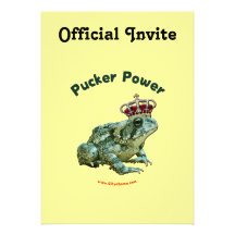 Fältchen-Power-Frosch-Kröten-Kuss Personalisierte Einladungskarten