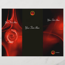 Faltenbroschüre des Schwarzen 3 DER FRAKTAL-ROSE h Flyerdesign