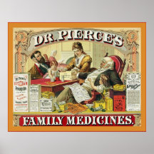 Familien-Medizin ~ Dr.-Peirces Vintage Anzeige Poster