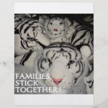 FAMILIEN-STOCK-ZUSAMMEN TIGER FLYERBEDRUCKUNG