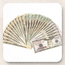 Fan der Dollar Getränke Untersetzer