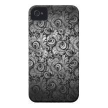 fancy black swirl iPhone 4 Case-Mate cases