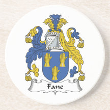 Fane Familienwappen Getränkeuntersetzer