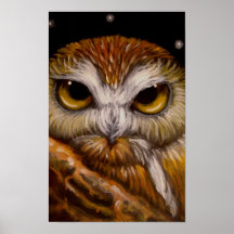 FANTASE SAW-WHET EULE Plakat