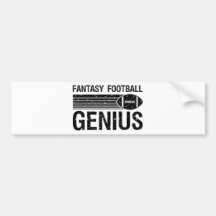 Fantasie-Fußball-Genie 1 Auto Aufkleber