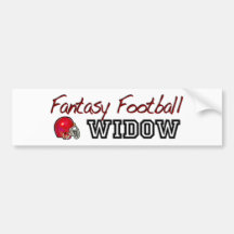 Fantasie-Fußball-Witwe Auto Sticker