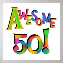 Fantastische 50 Geburtstags-T-Shirts und Geschenke Plakat