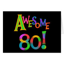 Fantastische 80 Geburtstags-T-Shirts und Geschenke Karten
