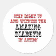 Fantastischer Diabetiker in der Aktion Runder Sticker