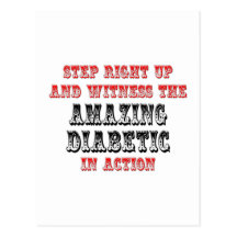 Fantastischer Diabetiker in der Aktion Postkarten