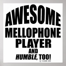 Fantastischer Mellophone Spieler Plakatdruck
