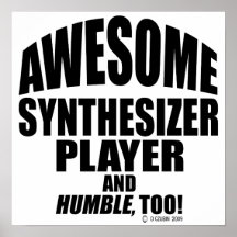 Fantastischer synthesizer-Spieler Posterdruck