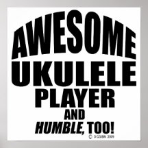 Fantastischer Ukulele-Spieler Posterdrucke