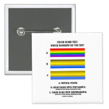Farbblinder Test (Farben des Regenbogen-Visions-Te Anstecknadel