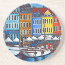 Farben von Nyhavn Untersetzer durch Lisa Lorenz