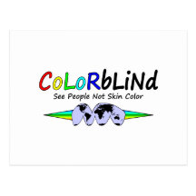 Farbenblind sehen Sie Leute-nicht Haut-Farbe Postkarte