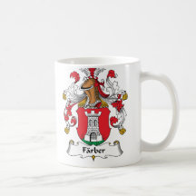 Farber Familienwappen Tasse