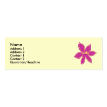 Farbige Aloha Blumen-Visitenkarte