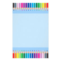 Farbige Bleistifte Personalisiertes Druckpapier
