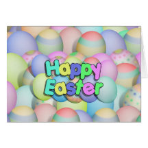 Farbige Ostereier - fröhliche Ostern Karte