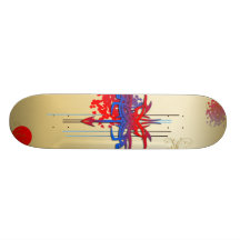 Farbige Tätowierung entwarf Skateboard Individuelles Deck
