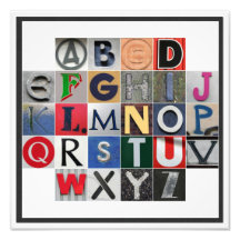 Farbiger Alphabet-Foto-Druck
