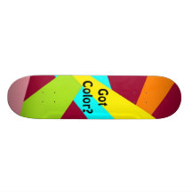 Farbstreifen, Farbe erhalten? Bedrucktes Skateboard