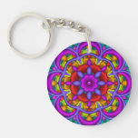Farbtanz, abstrakter Mandala Keychain