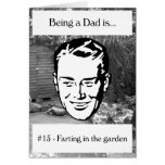 Farting im Garten Grußkarte
