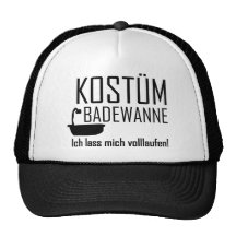 Faschings Kostüm Badewann - volllaufen Kultkappe