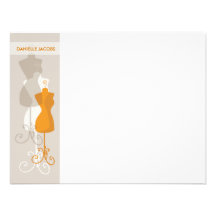 Fashionista Notecard Briefpapier Individuelle Einladungskarte