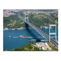 Fatih Sultans-Mehmet-Brücke über dem Bosphorus, Postkarte