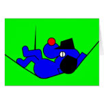 Fauler Hund - Blau Grußkarte