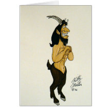 Faun Grußkarte