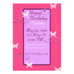 Fee, Geburtstag, rosa und lila, Einladung