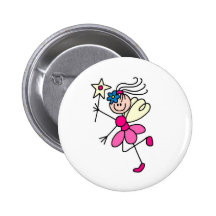 Fee im rosa Knopf Anstecknadelbuttons