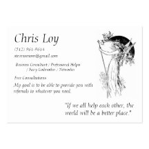 Feenhafte Patin Chris Loy Visitenkarte