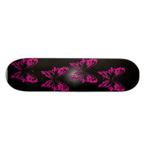 Feenhafter Entwurf 1 - Flügel-Rosa schwarzer Hinte Skateboarddecks