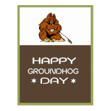 Feiern Sie Groundhog Day-Postkarte