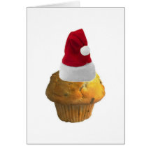Feiern Sie Weihnachten mit einem Muffin Grußkarte