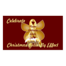 Feiern Sie Weihnachtsschmetterling Effekt-Besonder Visitenkartenvorlage