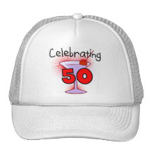 Feiern von 50 T-Shirts und von Geschenken Truckerkappe