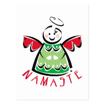 Feiertag Namaste Engel Postkarte