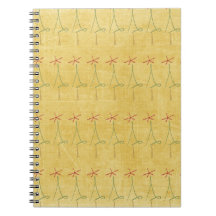 Feiertags-Baum-Muster Spiral Notizbuch