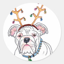 Feiertags-Bulldoggen-Aufkleber