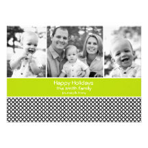 Feiertags-Foto-Karte mit 3 Fotos Personalisierte Ankündigungskarte