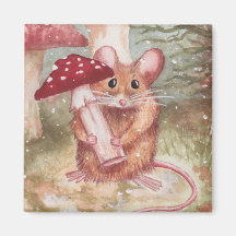 Feiertags-Maus und Pilz Magnete