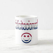 Felicitaciones! Amerika-Flaggen-Farben Kaffeehaferl