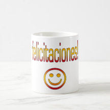 Felicitaciones! Spanien-Flaggen-Farben Tee Tasse
